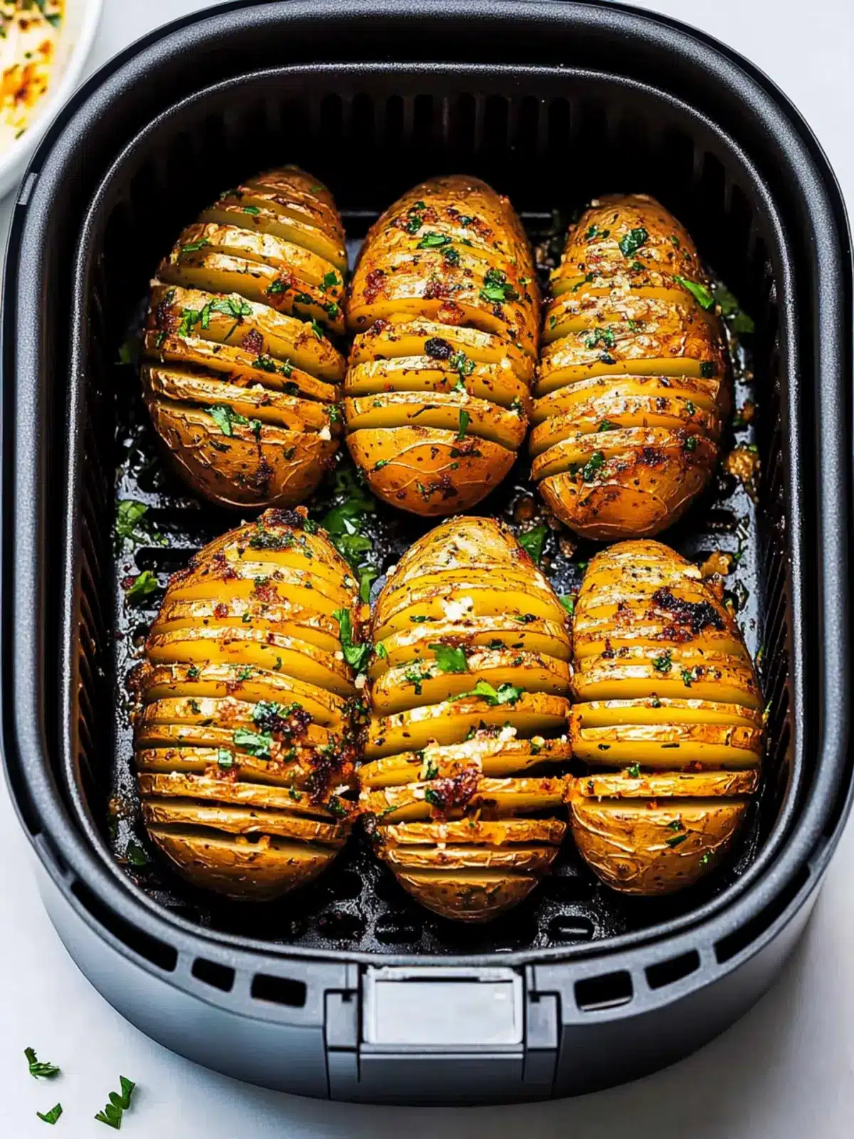 Crispy Air Fryer Hasselback Potatoes with Garlic Butter Bliss 4 Air Fryer Hasselback Potatoes with Garlic Butter
