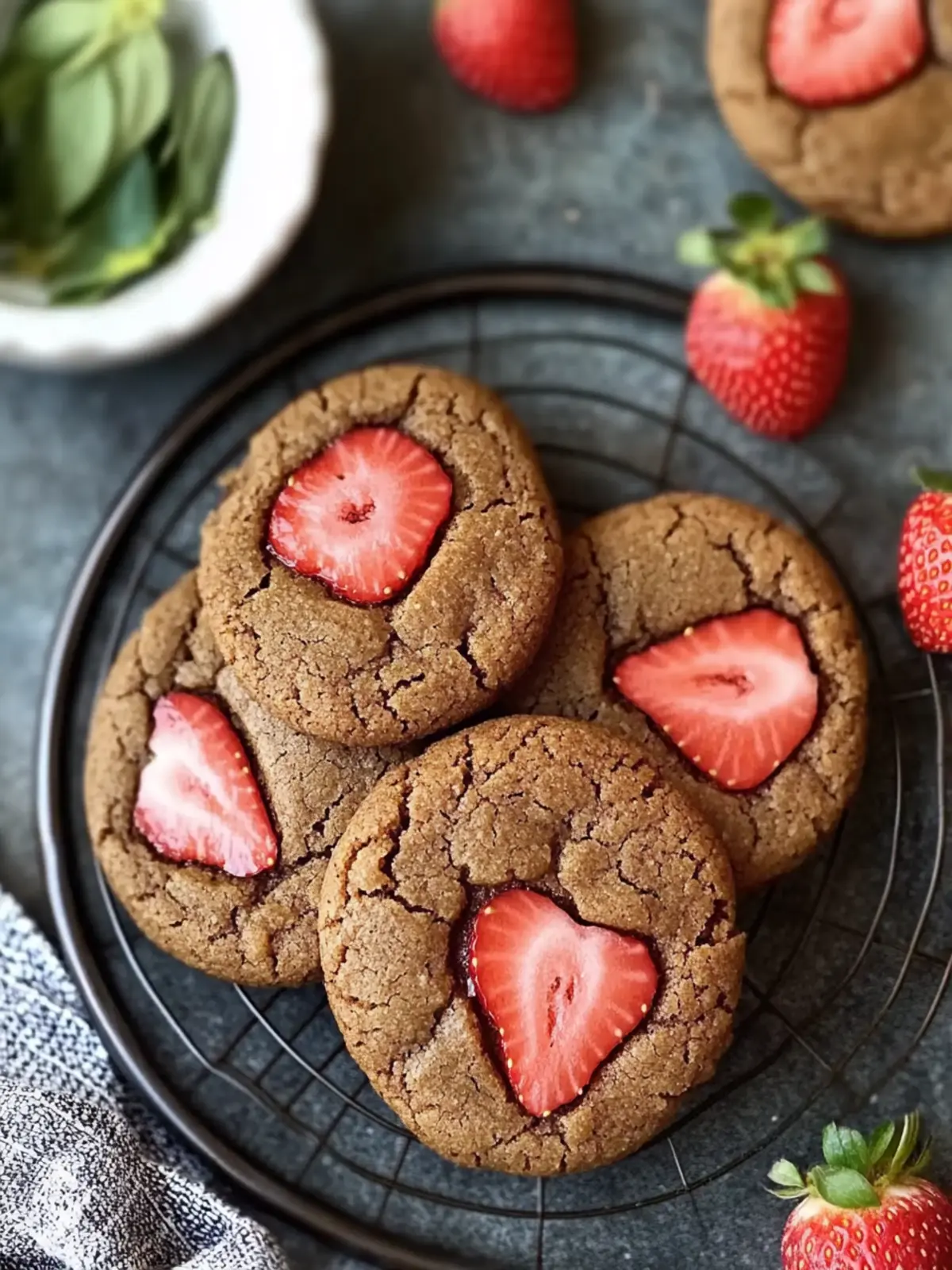 Savory Brown Butter Strawberry Hojicha Cookies to Satisfy Cravings 3 Brown Butter Strawberry Hojicha Cookies