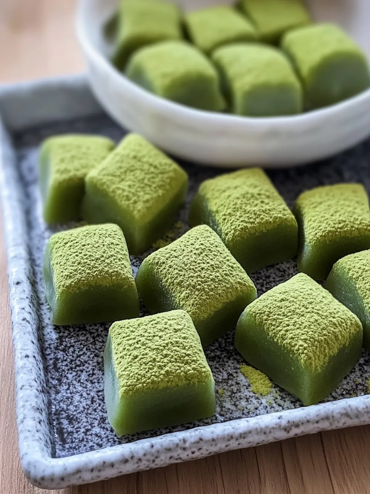 Irresistibly Soft Matcha Warabi Mochi: A Chewy Delight! 3 Matcha Warabi Mochi