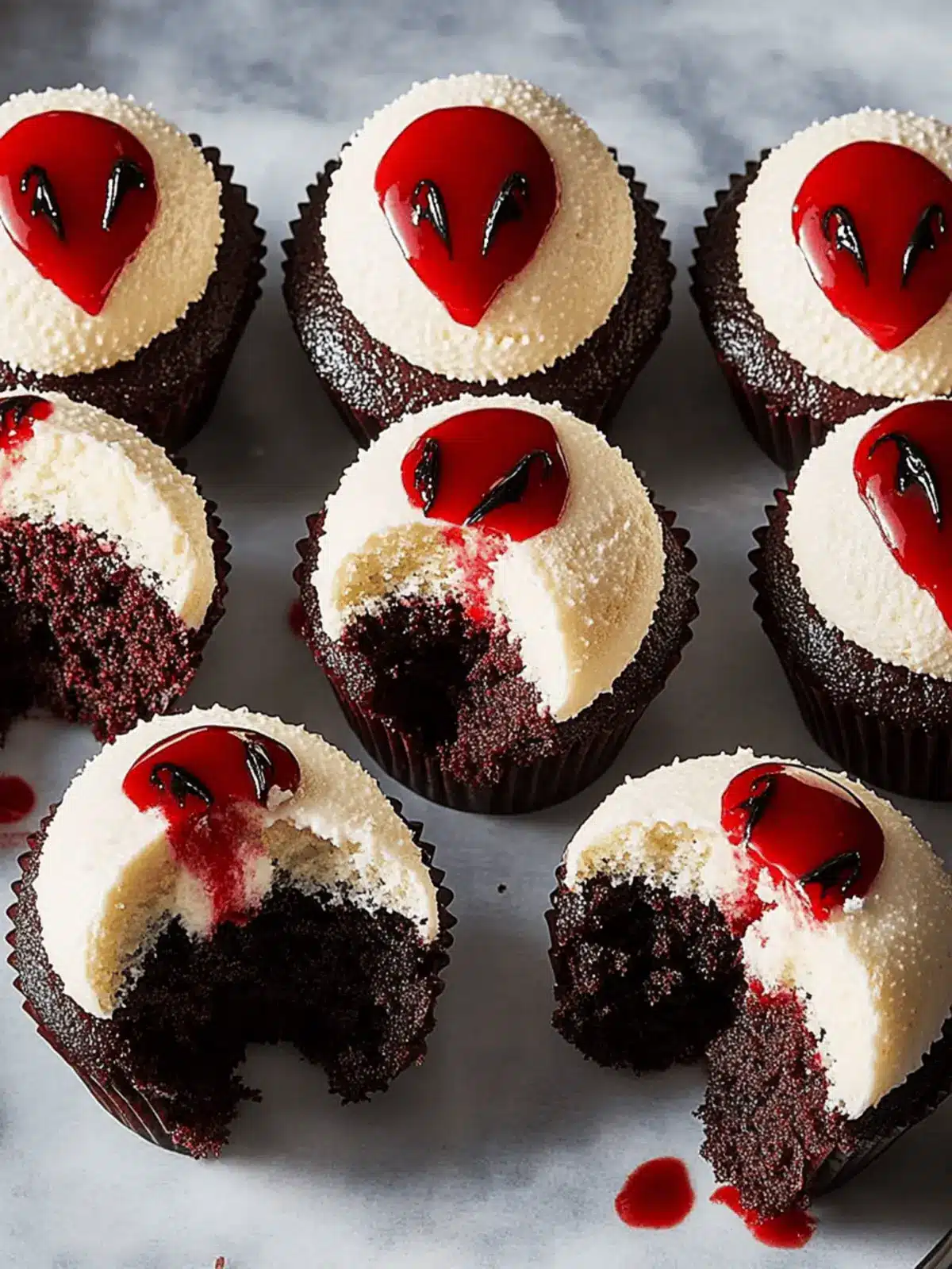 Ghoulishly Good Vampire Cupcakes to Thrill Your Halloween Party 3 Vampire Cupcakes
