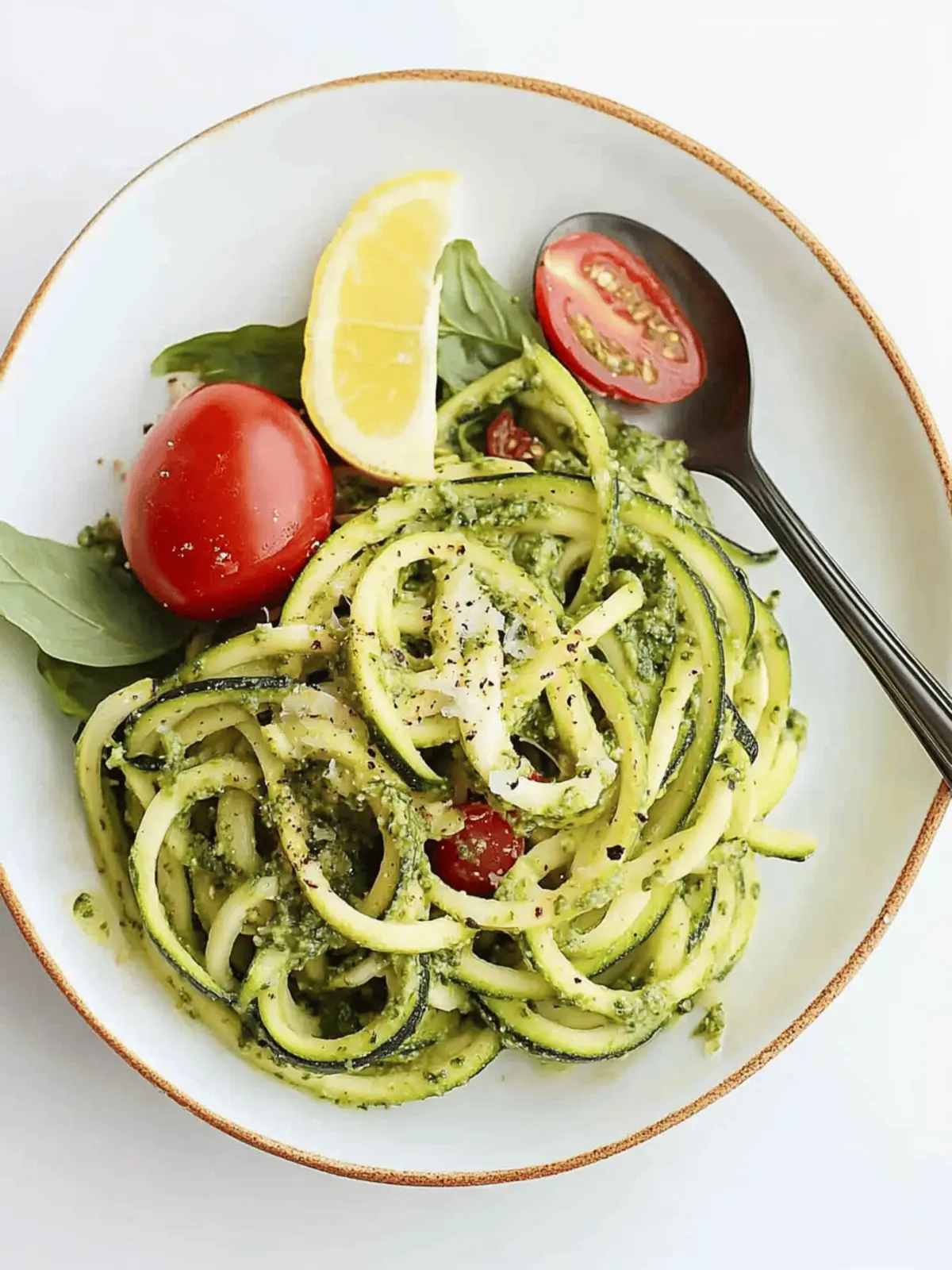 Delicious Zucchini Noodles with Pesto in Just 10 Minutes 4 Zucchini Noodles with Pesto