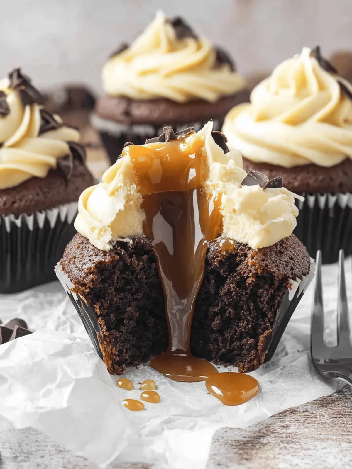 Deliciously Moist Chocolate Caramel Cupcakes You ll Love 4 Chocolate Caramel Cupcakes