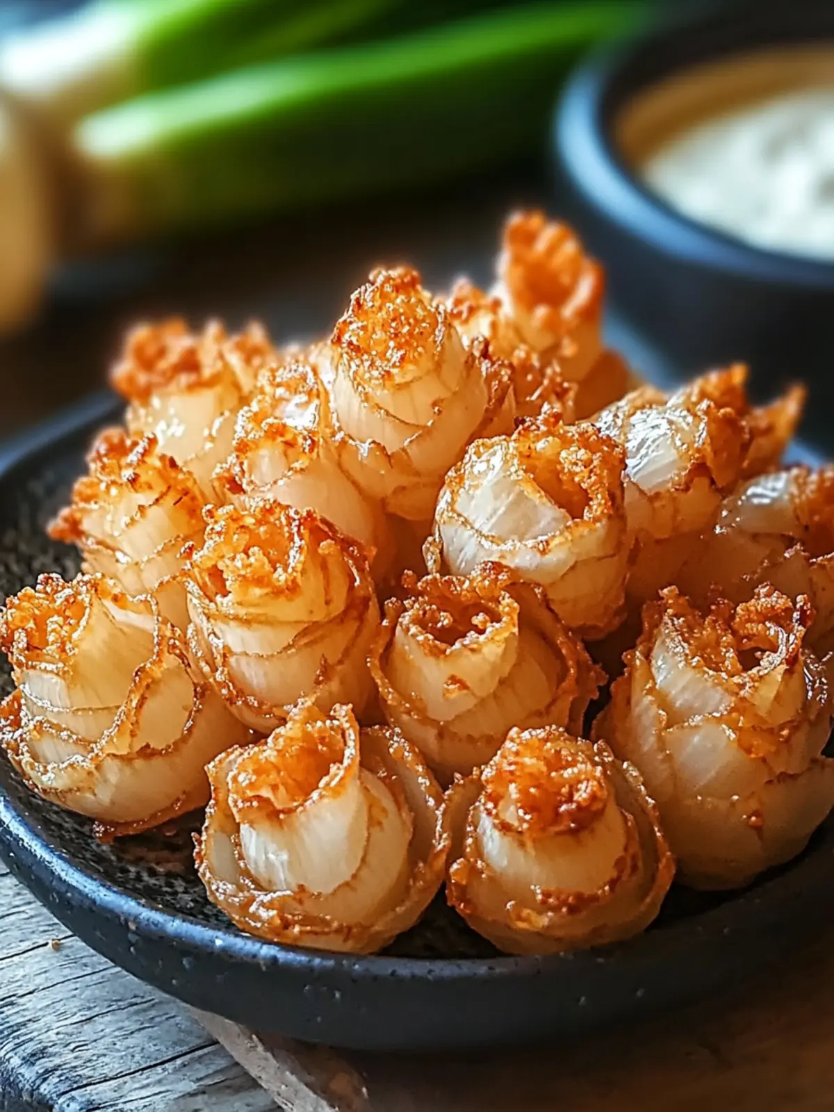 Crispy Bite-Sized Blooming Onions for Crunchy Snack Bliss 2 Crispy Bite-Sized Blooming Onions for Ultimate Crunchy Fun