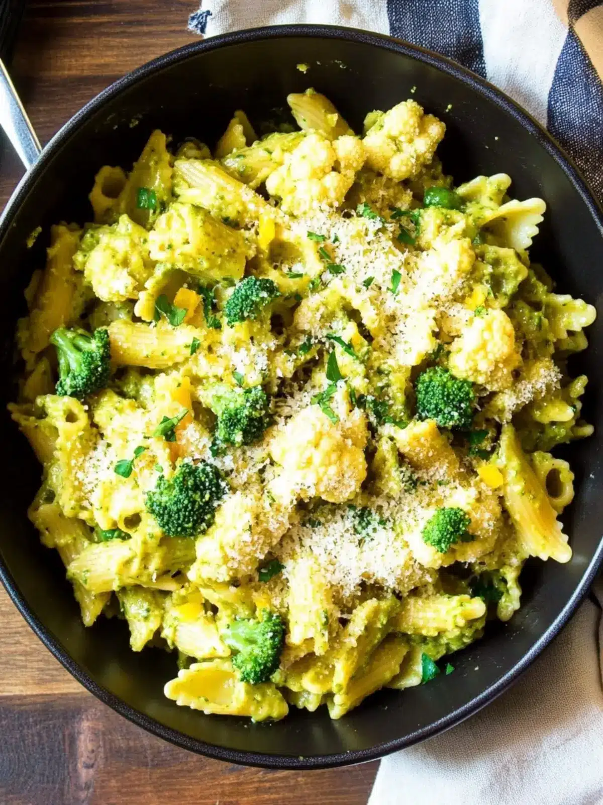 Creamy Romanesco Pasta with Curry Cauliflower Sauce Magic 4 Romanesco Pasta with Curry Cauliflower Sauce