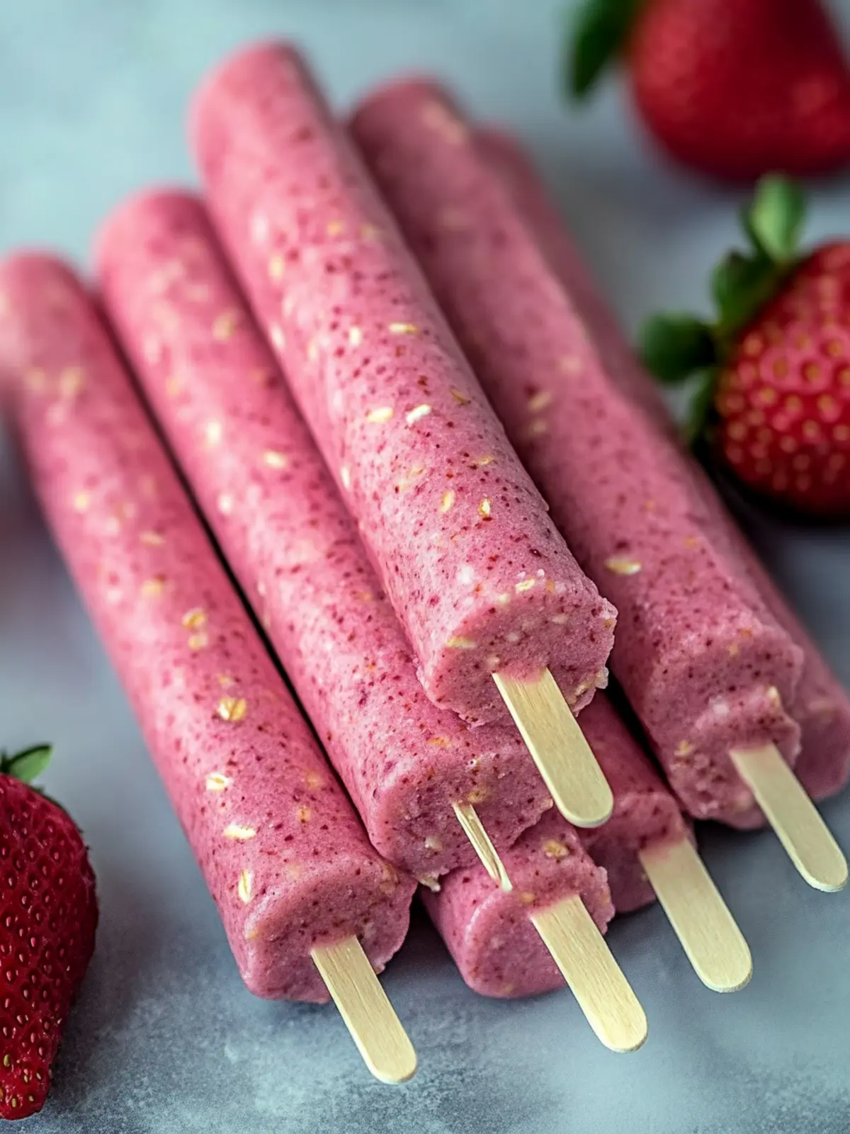 DIY Strawberry Oat Smoothie Sticks Recipe for Dogs They'll Love 2 Strawberry Oat Smoothie Sticks Recipe for Dogs