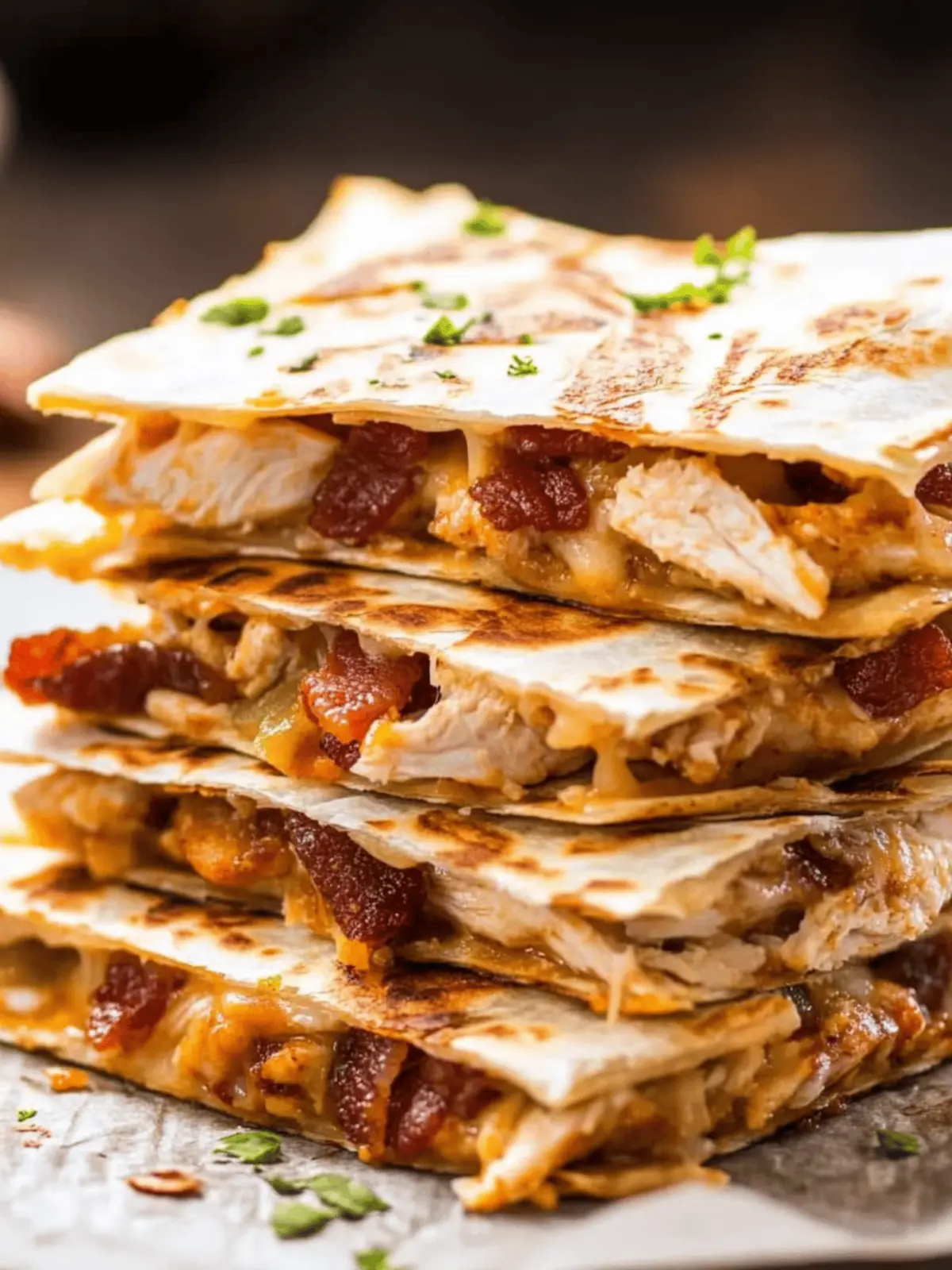 Chicken Bacon Ranch Quesadillas: A Flavorful Feast in Minutes 4 Chicken Bacon Ranch Quesadillas