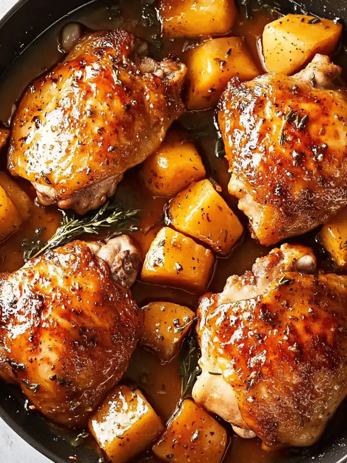 Cider Glazed Chicken Thighs: Cozy Fall Flavor in One Pot 3 Cider Glazed Chicken Thighs