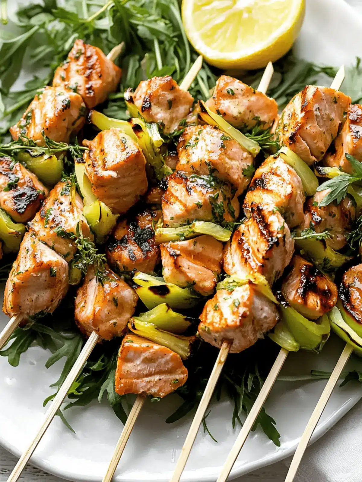 Flavorful Grilled Salmon Skewers Ready in 30 Minutes 4 Grilled Salmon Skewers