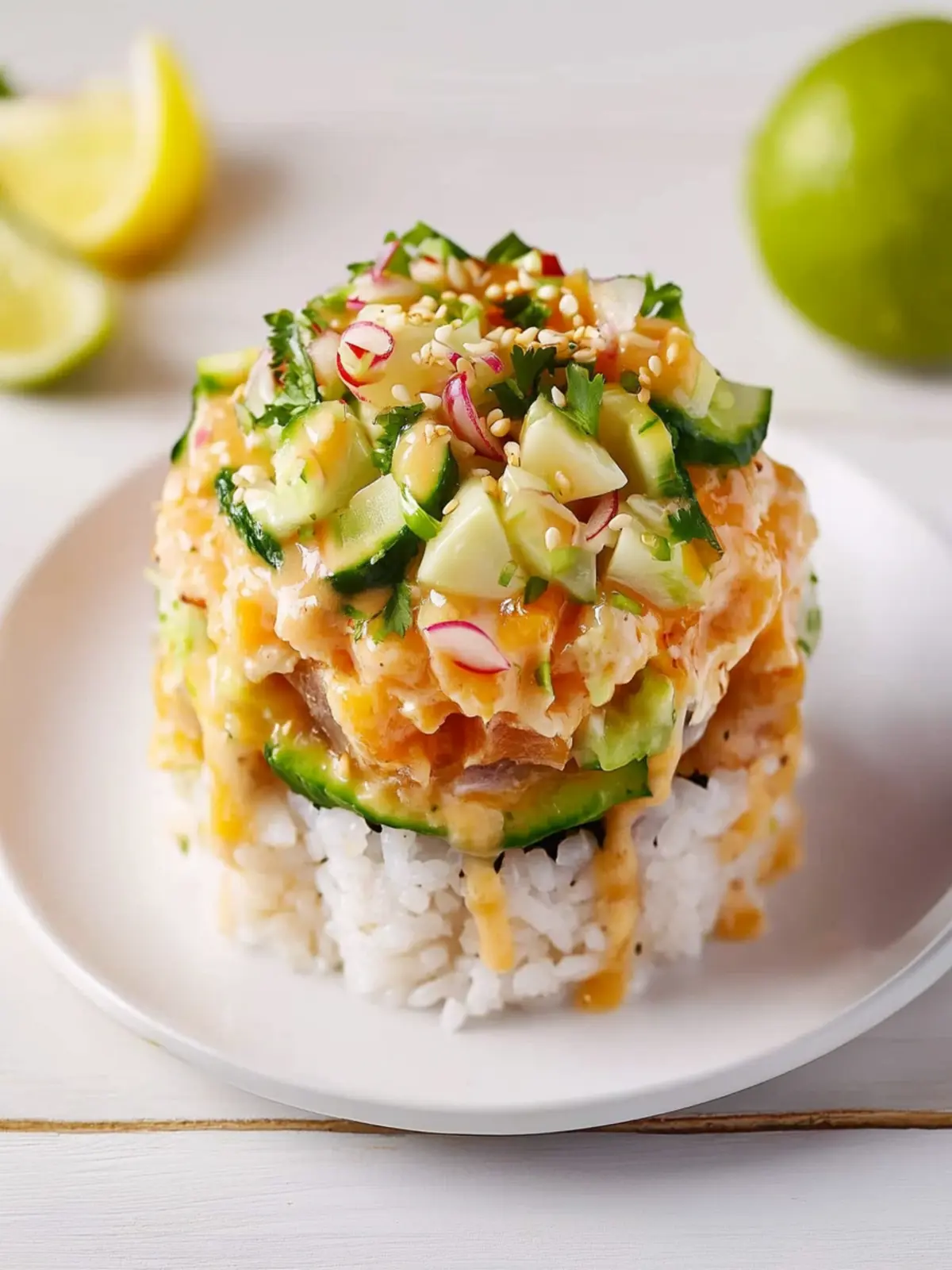 Fresh and Easy Sushi Stacks with Spicy Mayo Delight 3 Sushi Stacks