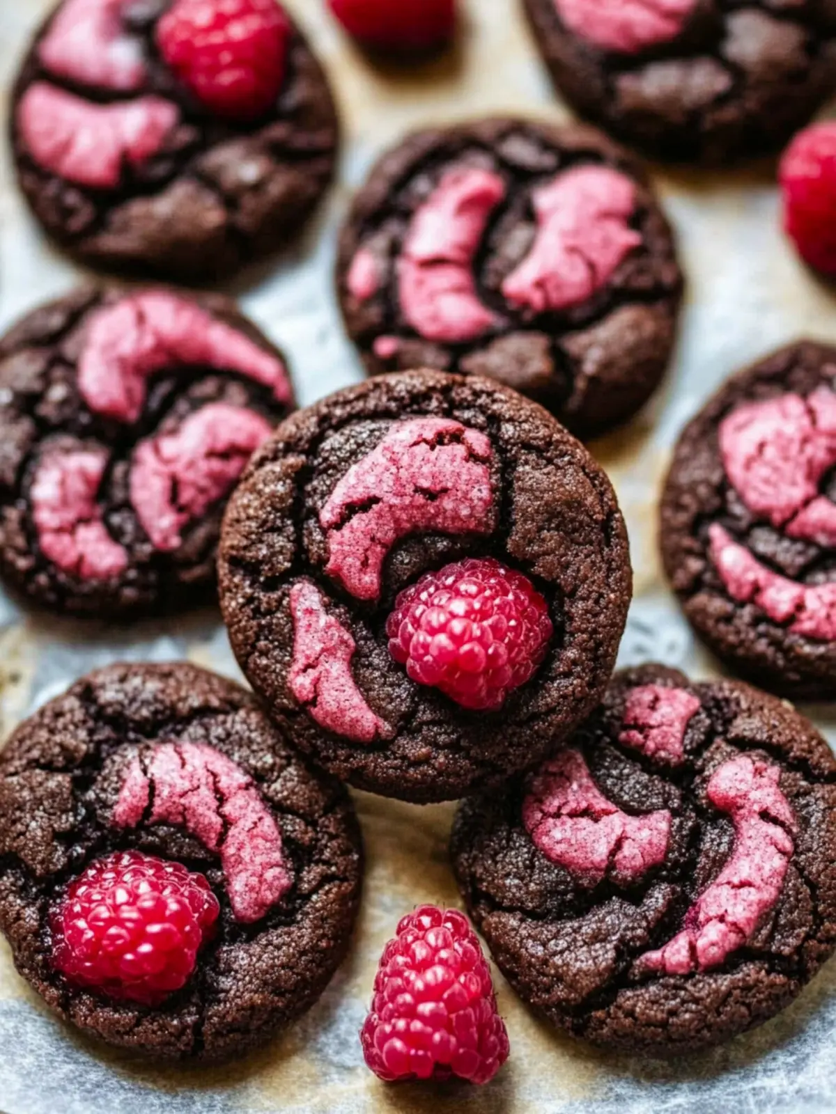 Raspberry Dark Chocolate Cookies: A Treat That Delights! 4 Raspberry Dark Chocolate Cookies: The Ultimate Sweet Fix