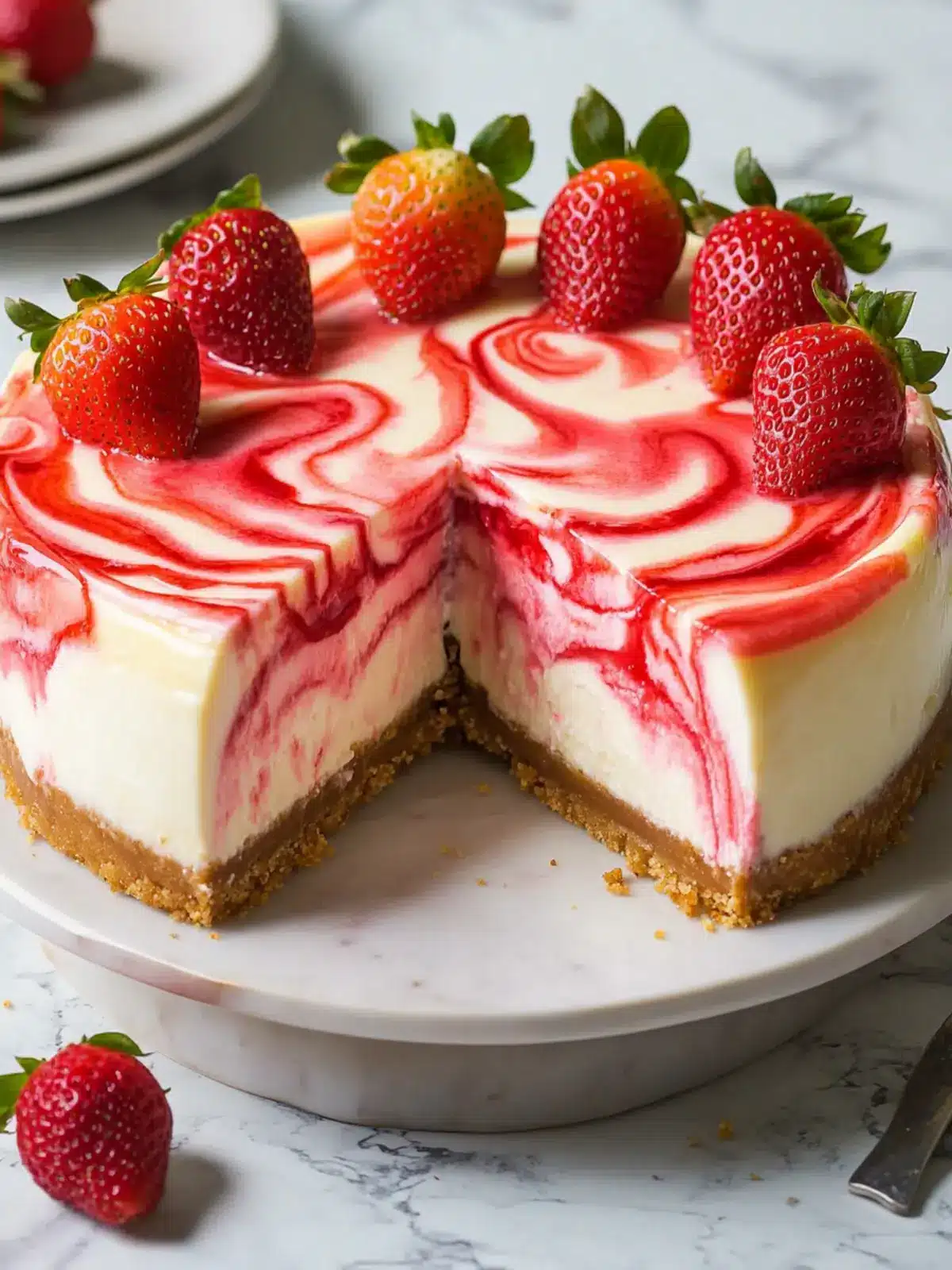 Irresistible Strawberry Swirl Cheesecake Recipe for Home Bakers 2 Strawberry Swirl Cheesecake Recipe