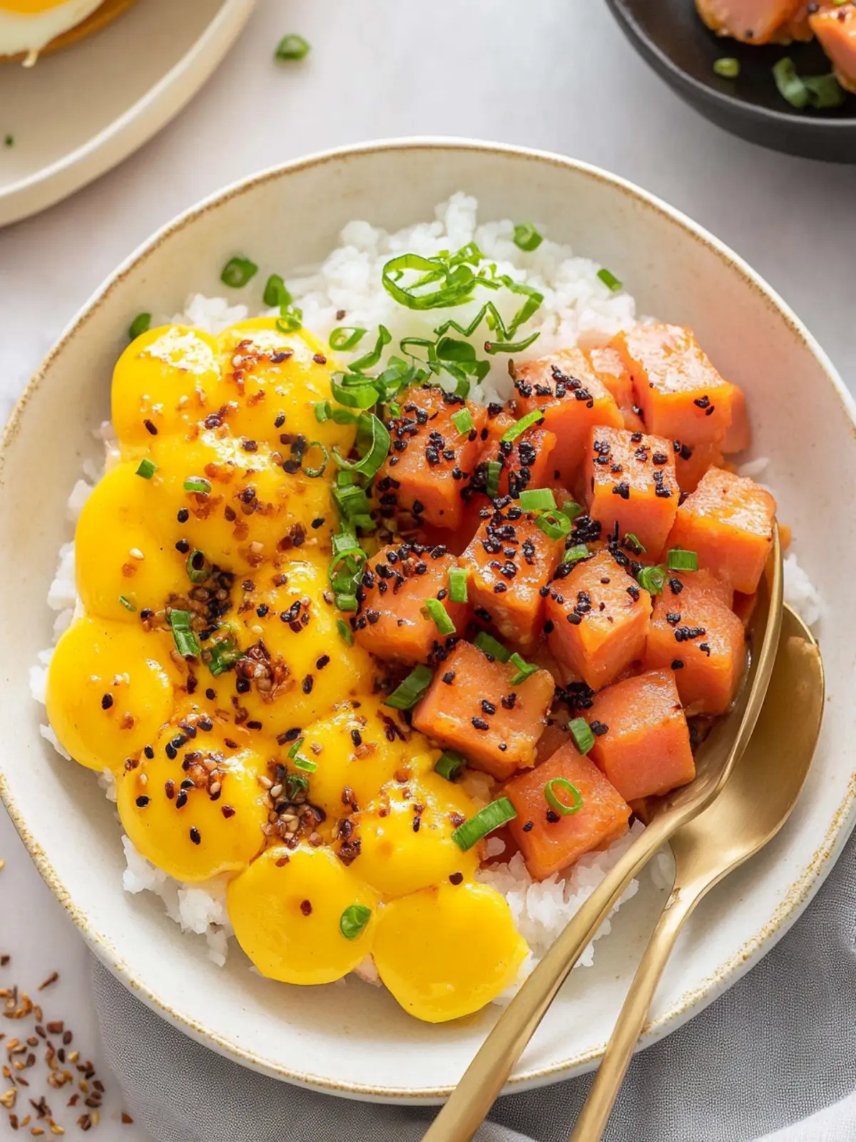 Savor the Island Vibes: Caramelized Spam and Eggs Recipe 4 Caramelized Spam and Eggs Recipe
